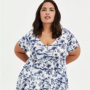 Torrid beachy skull pattern tunic sz 1/XL